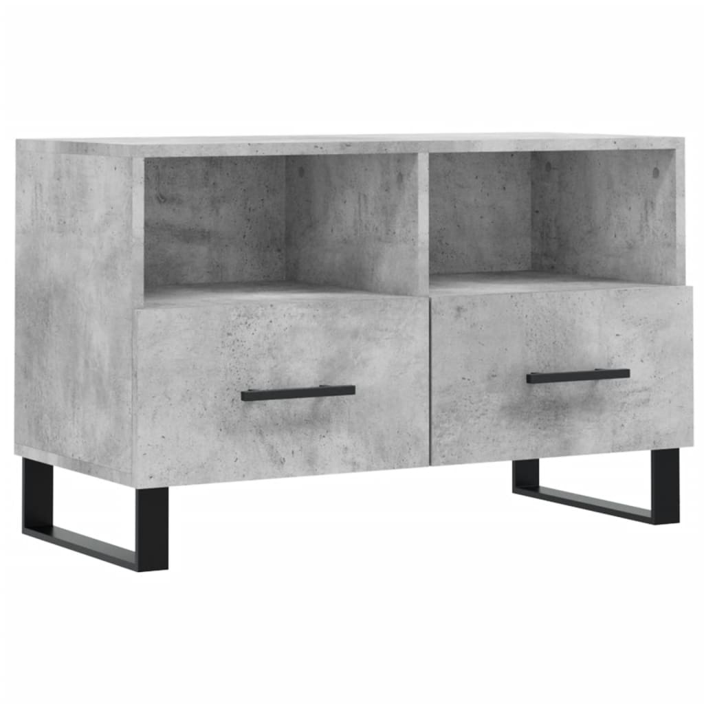 Mobile per TV Grigio Cemento 80x36x50 cm Legno Multistrato 829000