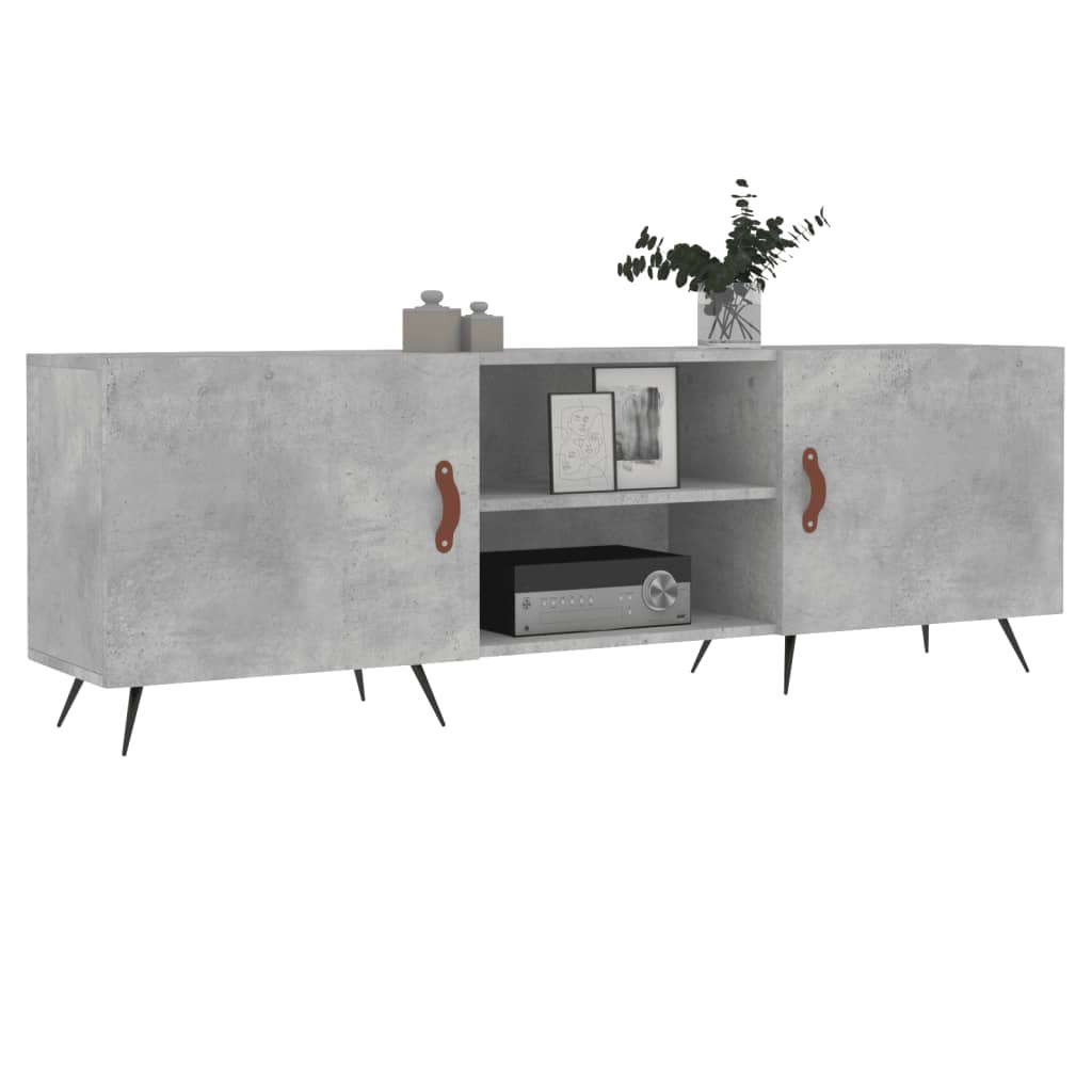 Mobile Porta TV Grigio Cemento 150x30x50cm in Legno Multistrato 829072