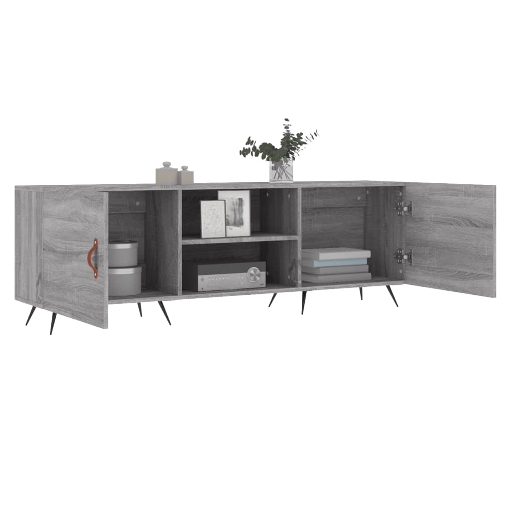 Mobile Porta TV Grigio Sonoma 150x30x50 cm in Legno Multistrato 829074