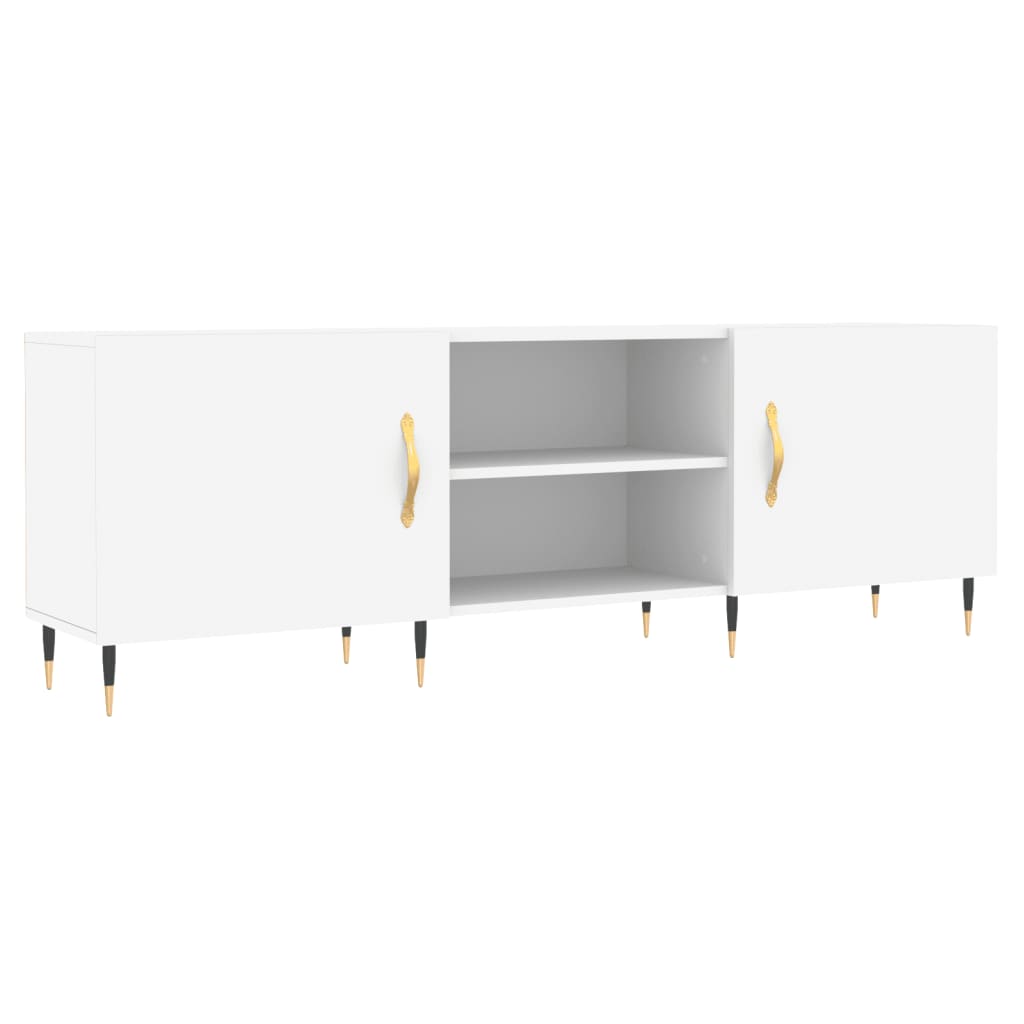 Mobile Porta TV Bianco 150x30x50 cm in Legno Multistrato 829076