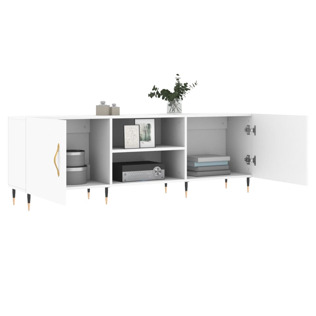 Mobile Porta TV Bianco 150x30x50 cm in Legno Multistrato 829076