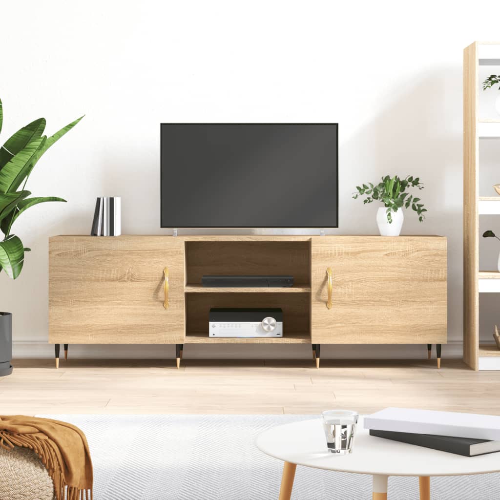 Mobile Porta TV Rovere Sonoma 150x30x50 cm in Legno Multistratocod mxl 104459