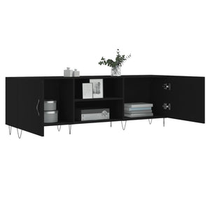 Mobile Porta TV Nero 150x30x50 cm in Legno Multistrato 829093