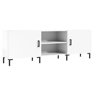 Mobile Porta TV Bianco Lucido 150x30x50 cm in Legno Multistratocod mxl 103997