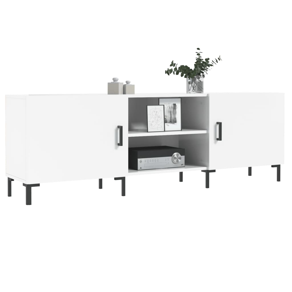 Mobile Porta TV Bianco Lucido 150x30x50 cm in Legno Multistratocod mxl 103997