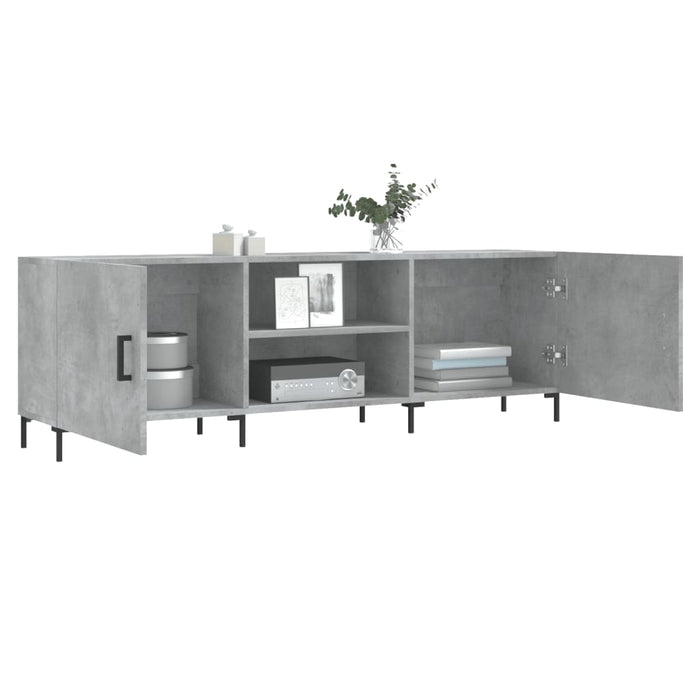 Mobile Porta TV Grigio Cemento 150x30x50cm in Legno Multistrato 829104