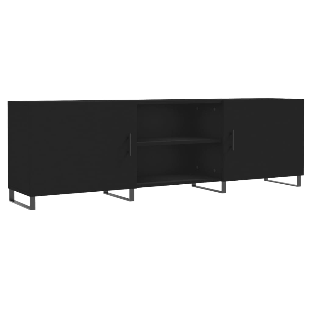 Mobile Porta TV Nero 150x30x50 cm in Legno Multistratocod mxl 79319