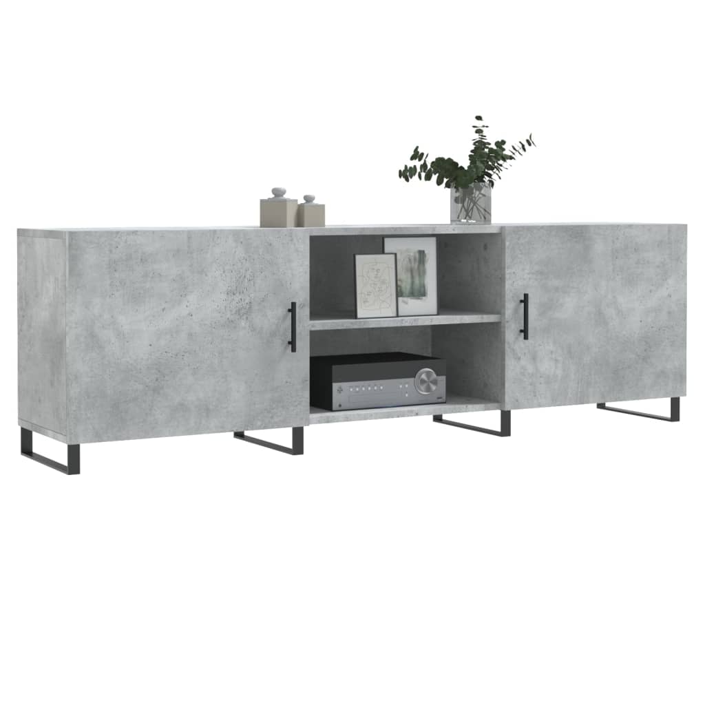 Mobile Porta TV Grigio Cemento 150x30x50cm in Legno Multistratocod mxl 80107