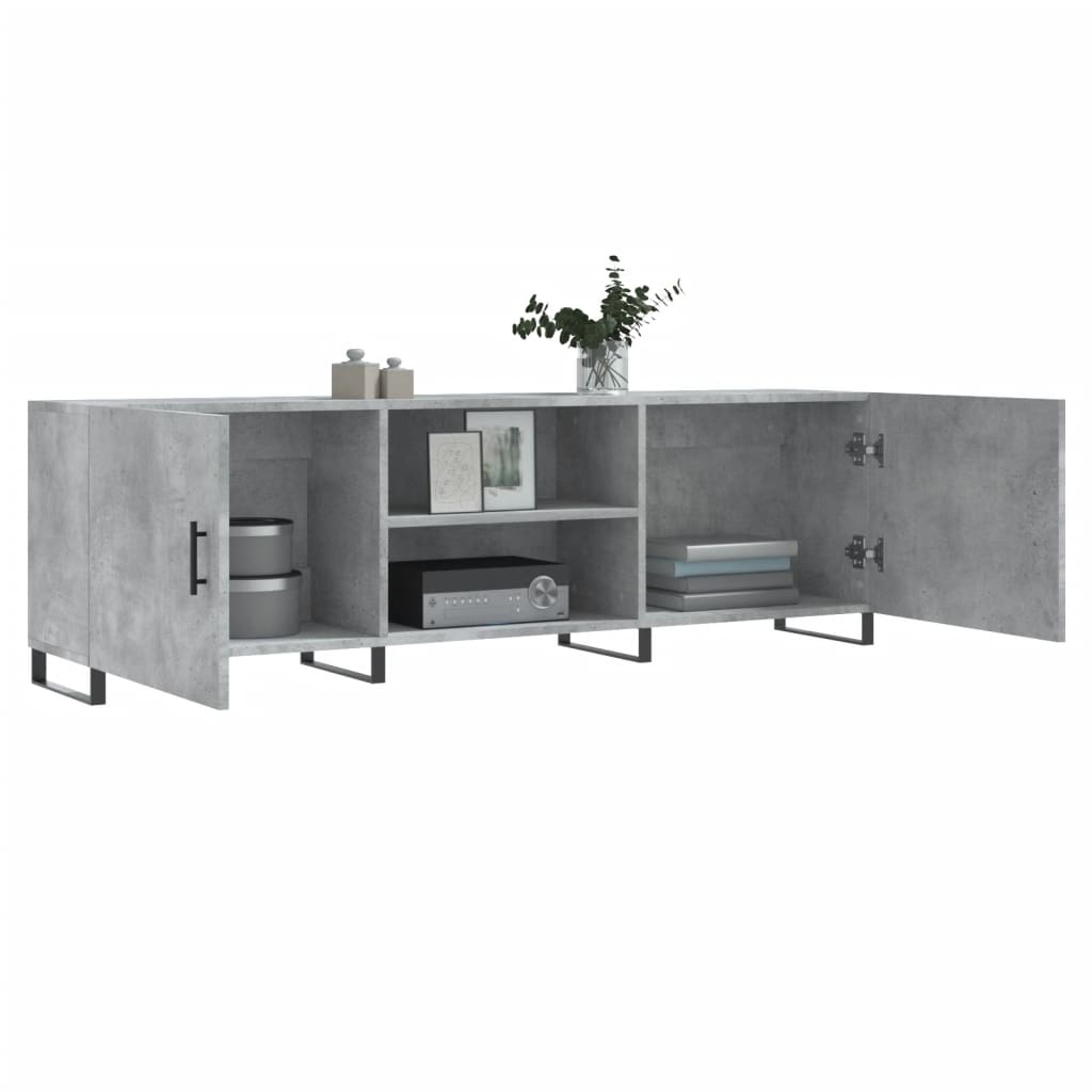 Mobile Porta TV Grigio Cemento 150x30x50cm in Legno Multistrato 829120