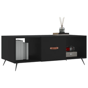 Tavolino da Salotto Nero 102x50x40 cm in Legno Multistrato 829269