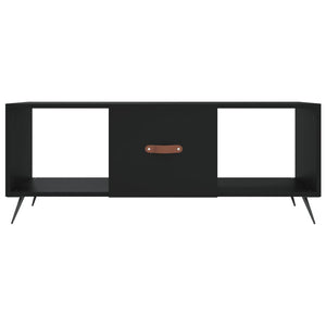 Tavolino da Salotto Nero 102x50x40 cm in Legno Multistrato 829269