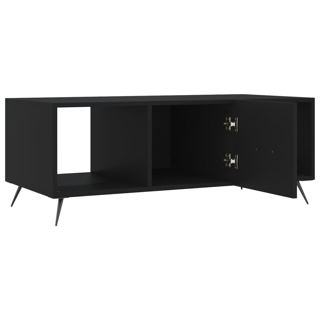 Tavolino da Salotto Nero 102x50x40 cm in Legno Multistrato 829269