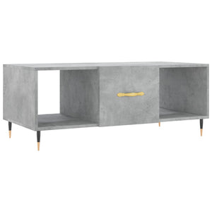 Tavolino Salotto Grigio Cemento 102x50x40 cm Legno Multistrato 829280