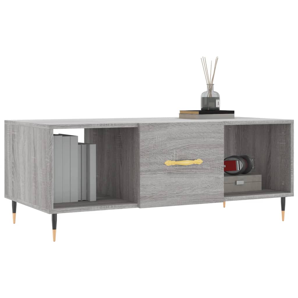 Tavolino da Salotto Grigio Sonoma 102x50x40cm Legno Multistrato 829282