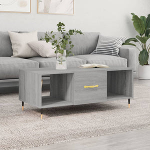 Tavolino da Salotto Grigio Sonoma 102x50x40cm Legno Multistrato 829282