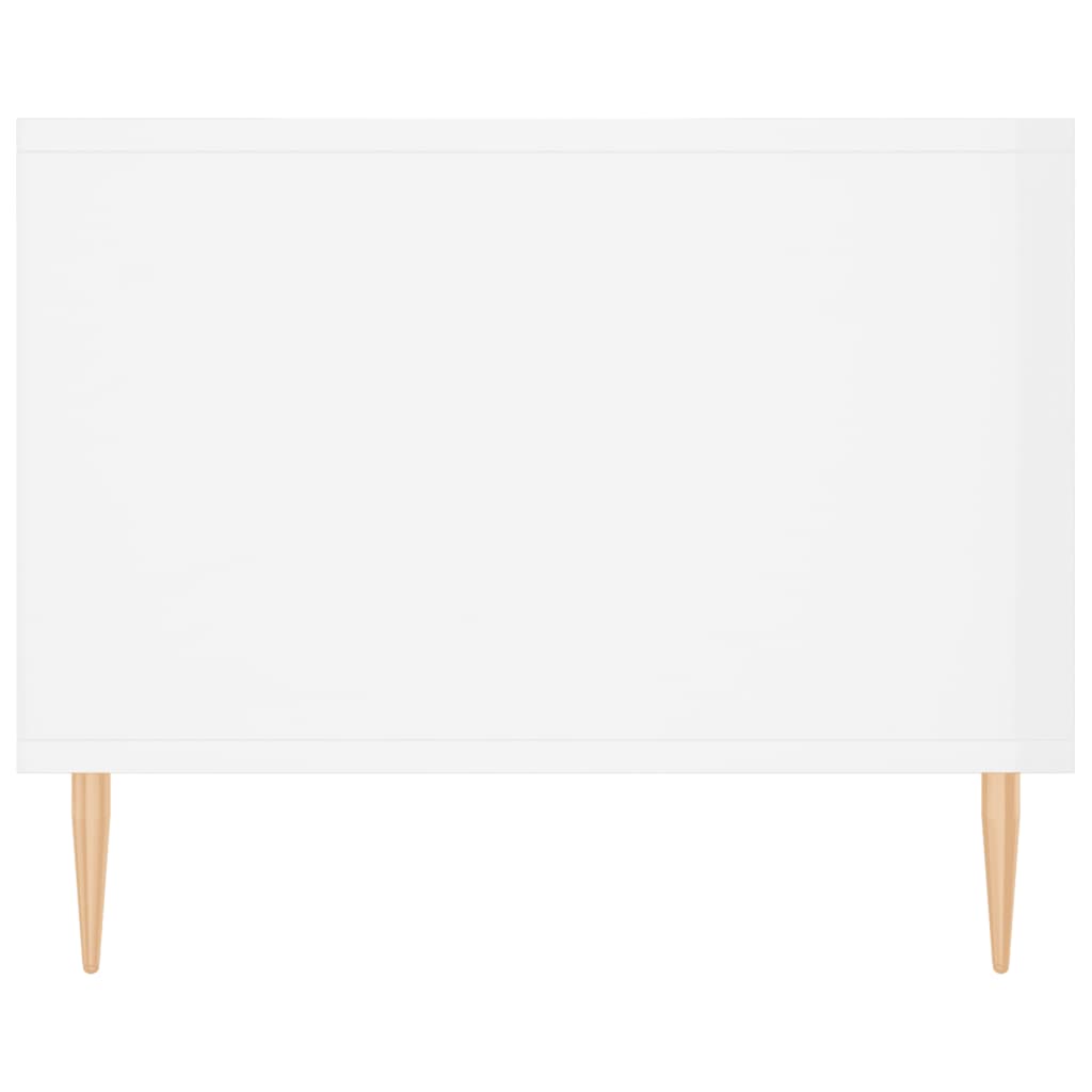 Tavolino da Salotto Bianco Lucido 102x50x40cm Legno Multistrato 829286