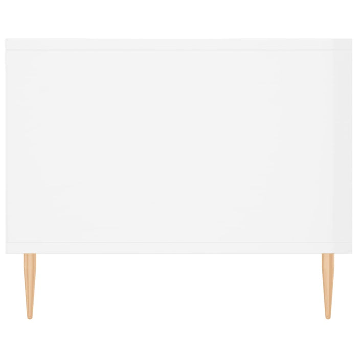 Tavolino da Salotto Bianco Lucido 102x50x40cm Legno Multistrato 829286