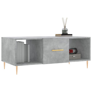 Tavolino Salotto Grigio Cemento 102x50x40 cm Legno Multistratocod mxl 128328