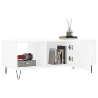 Tavolino da Salotto Bianco 102x50x40 cm in Legno Multistrato 829292