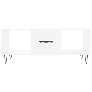 Tavolino da Salotto Bianco 102x50x40 cm in Legno Multistrato 829292