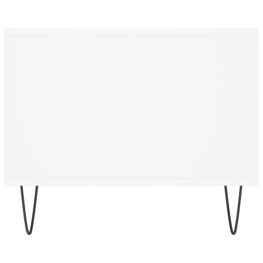 Tavolino da Salotto Bianco 102x50x40 cm in Legno Multistrato 829292