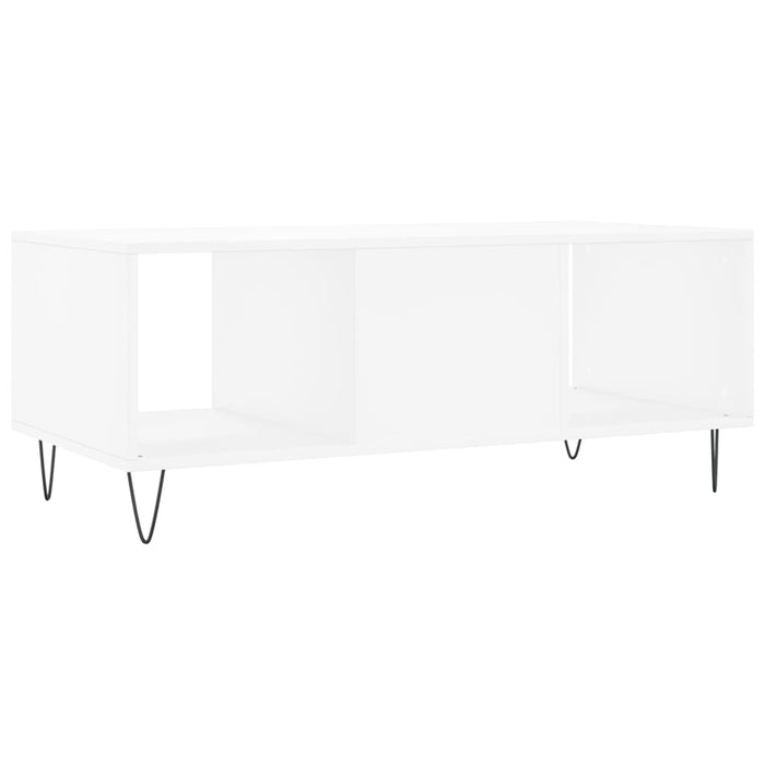 Tavolino da Salotto Bianco 102x50x40 cm in Legno Multistrato 829292