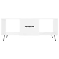 Tavolino da Salotto Bianco Lucido 102x50x40cm Legno Multistrato 829294