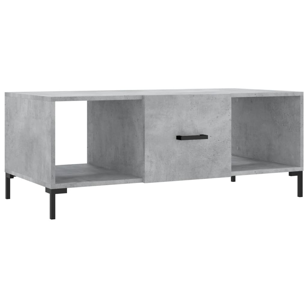 Tavolino Salotto Grigio Cemento 102x50x40 cm Legno Multistratocod mxl 127901