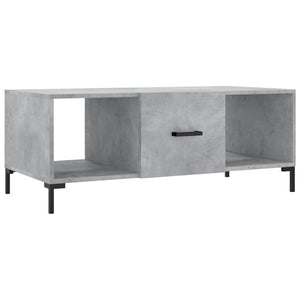 Tavolino Salotto Grigio Cemento 102x50x40 cm Legno Multistrato 829304