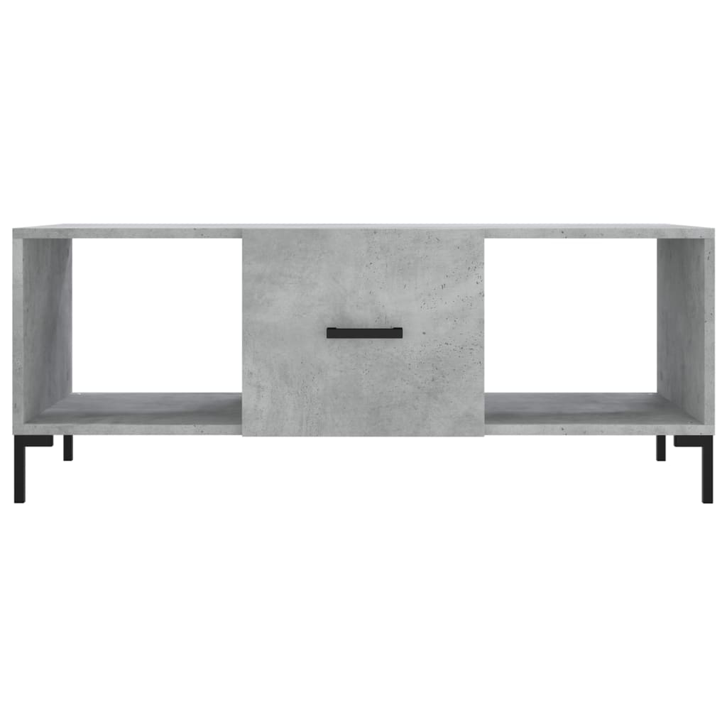 Tavolino Salotto Grigio Cemento 102x50x40 cm Legno Multistrato 829304