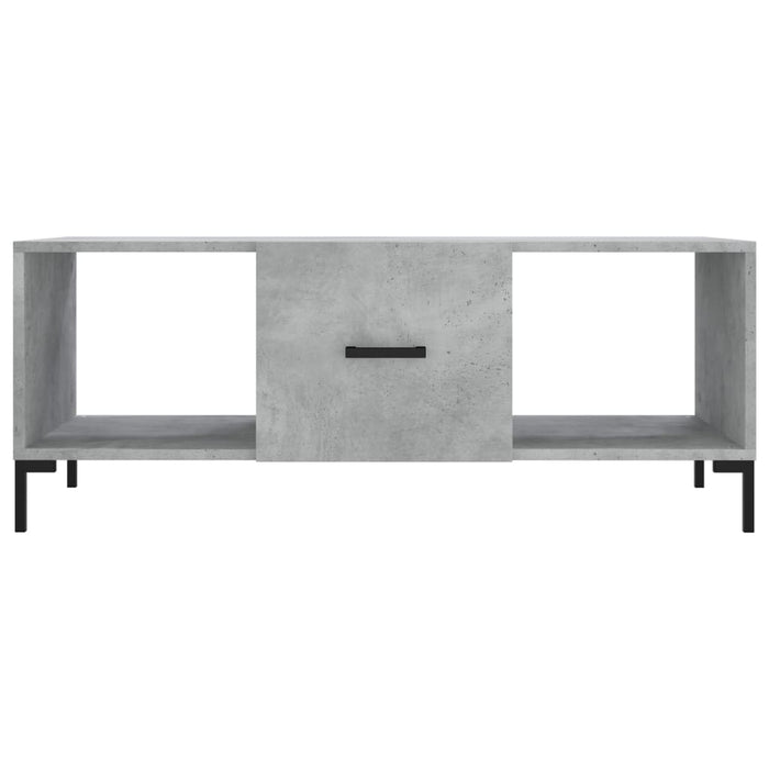 Tavolino Salotto Grigio Cemento 102x50x40 cm Legno Multistrato 829304