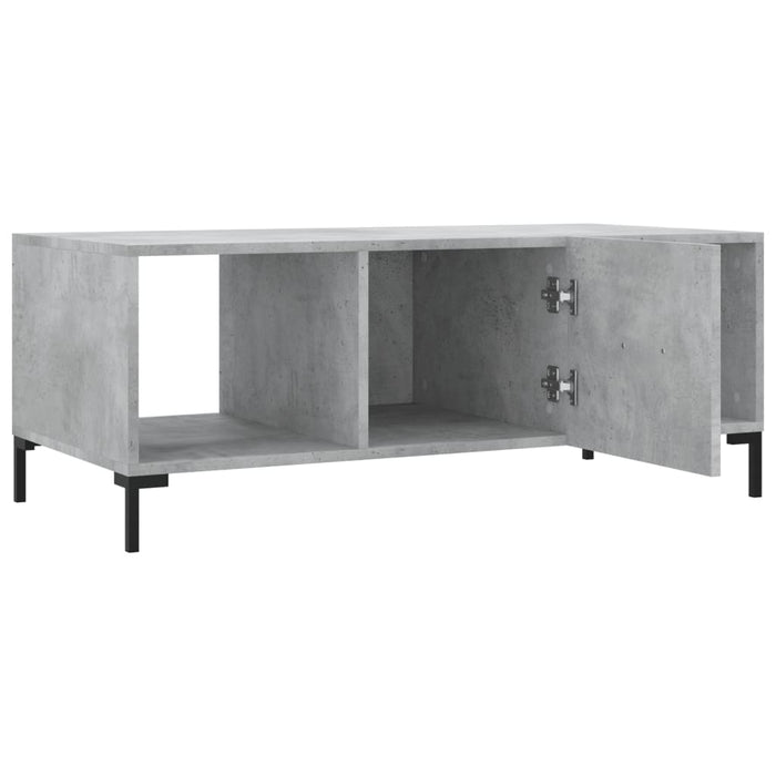 Tavolino Salotto Grigio Cemento 102x50x40 cm Legno Multistrato 829304