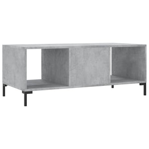 Tavolino Salotto Grigio Cemento 102x50x40 cm Legno Multistrato 829304