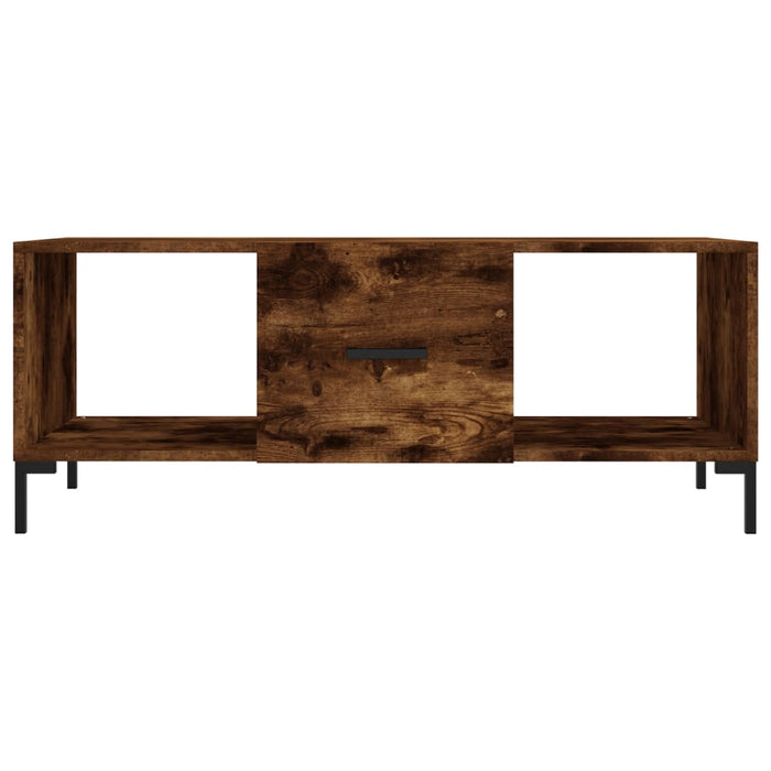 Tavolino da Salotto Rovere Fumo 102x50x40 cm Legno Multistrato 829305