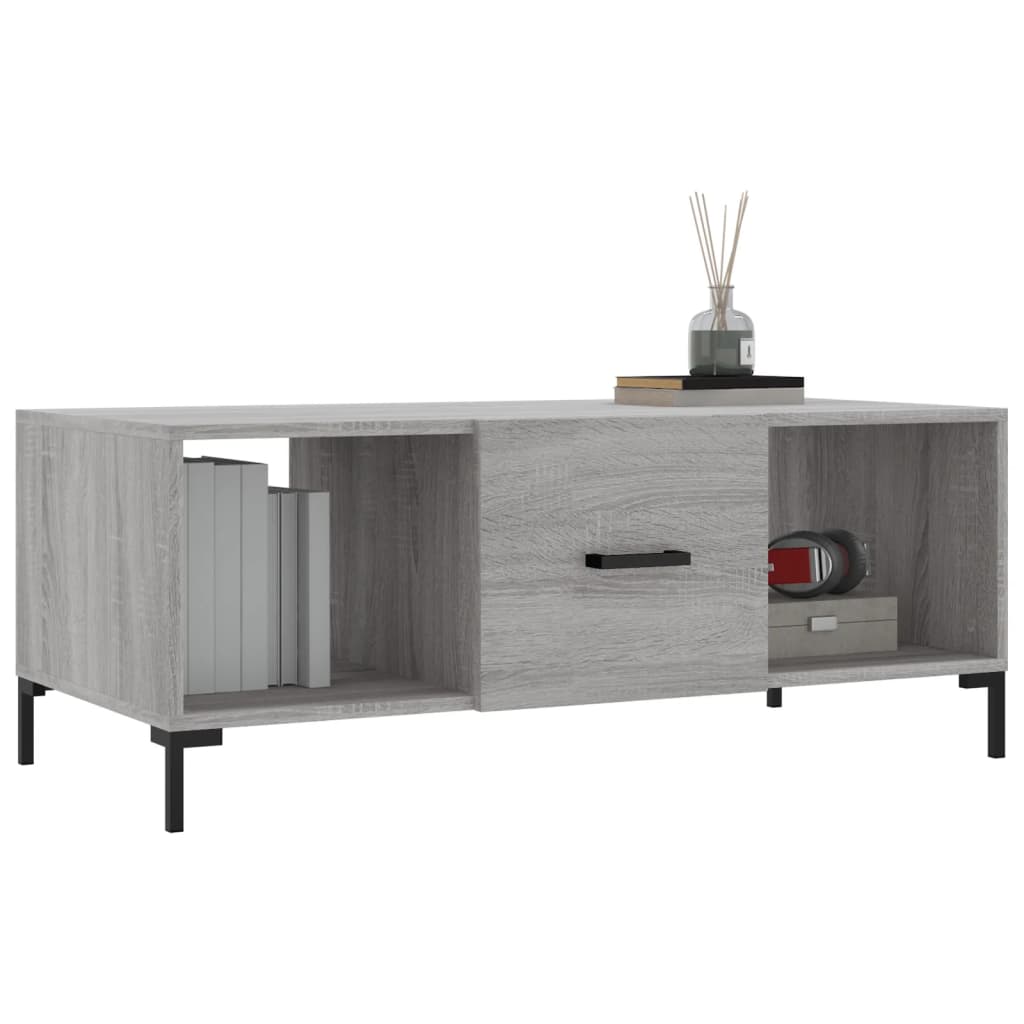 Tavolino da Salotto Grigio Sonoma 102x50x40cm Legno Multistratocod mxl 128804