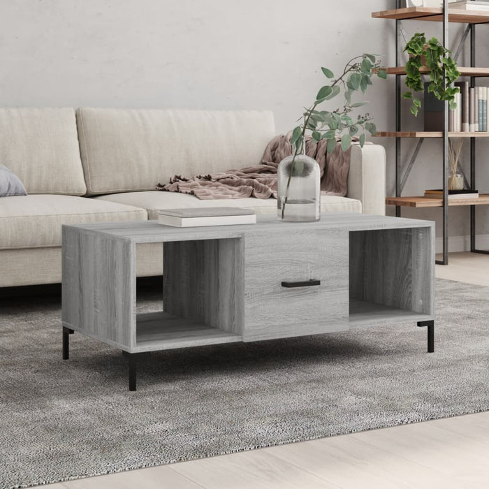 Tavolino da Salotto Grigio Sonoma 102x50x40cm Legno Multistratocod mxl 128804