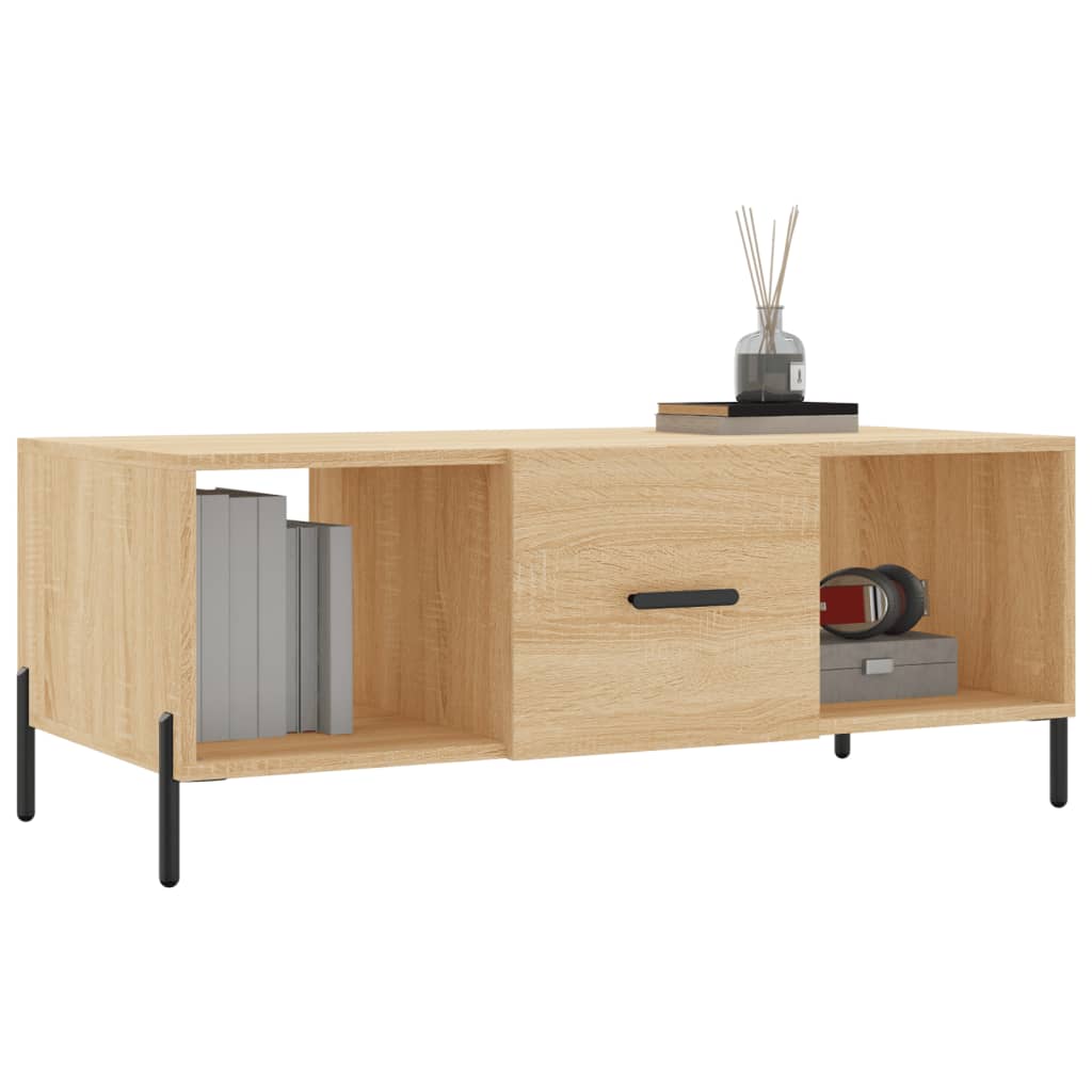 Tavolino da Salotto Rovere Sonoma 102x50x40cm Legno Multistrato 829311