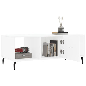 Tavolino da Salotto Bianco 102x50x40 cm in Legno Multistrato 829316