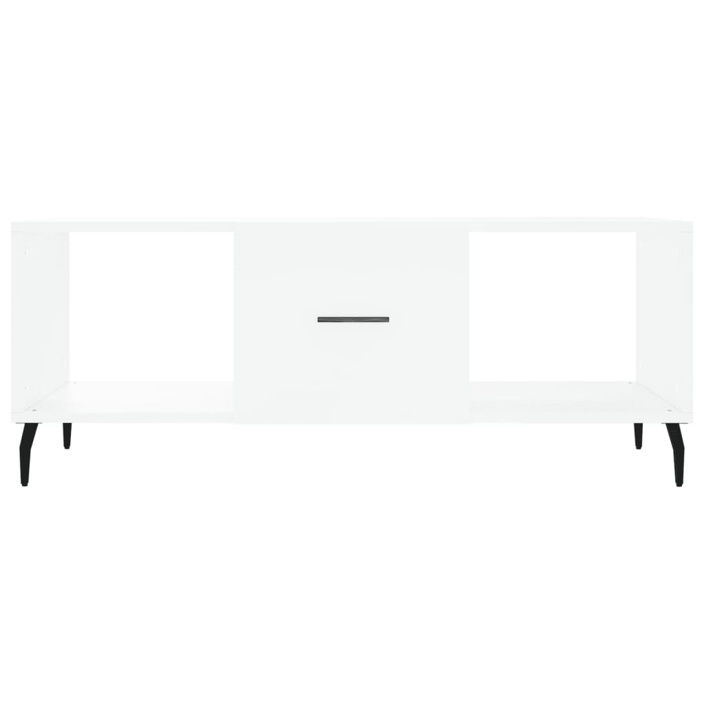 Tavolino da Salotto Bianco 102x50x40 cm in Legno Multistrato 829316