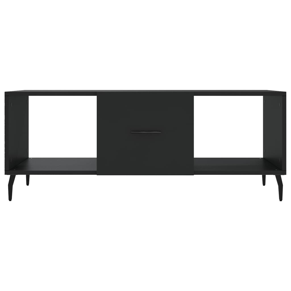 Tavolino da Salotto Nero 102x50x40 cm in Legno Multistrato 829317