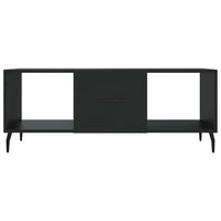 Tavolino da Salotto Nero 102x50x40 cm in Legno Multistrato 829317