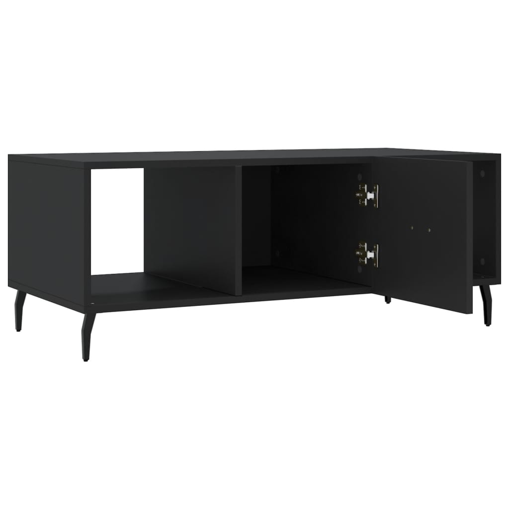 Tavolino da Salotto Nero 102x50x40 cm in Legno Multistrato 829317