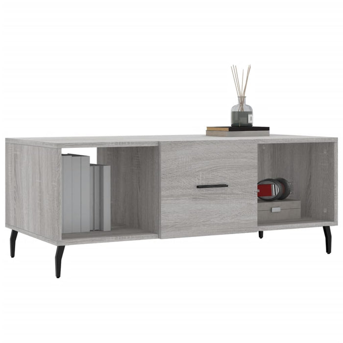 Tavolino da Salotto Grigio Sonoma 102x50x40cm Legno Multistrato 829322