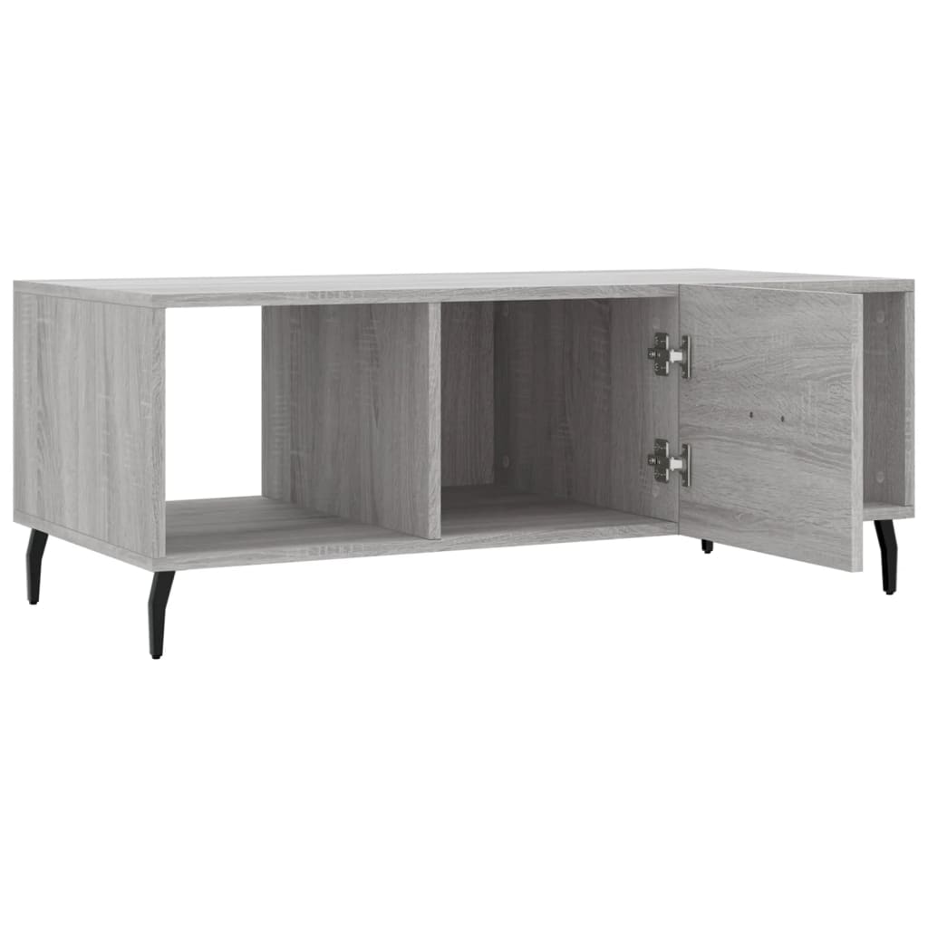 Tavolino da Salotto Grigio Sonoma 102x50x40cm Legno Multistrato 829322