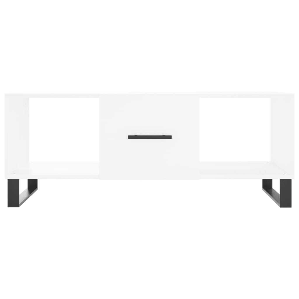 Tavolino da Salotto Bianco 102x50x40 cm in Legno Multistrato 829324