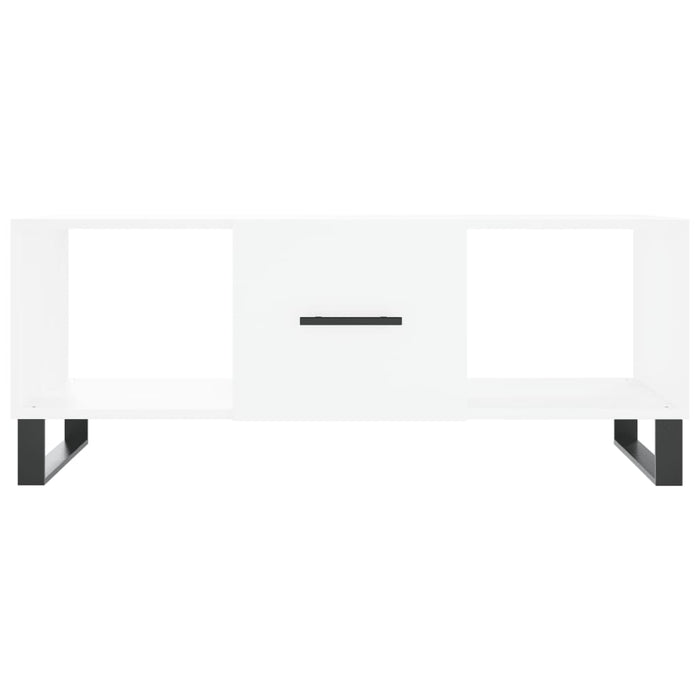 Tavolino da Salotto Bianco 102x50x40 cm in Legno Multistrato 829324