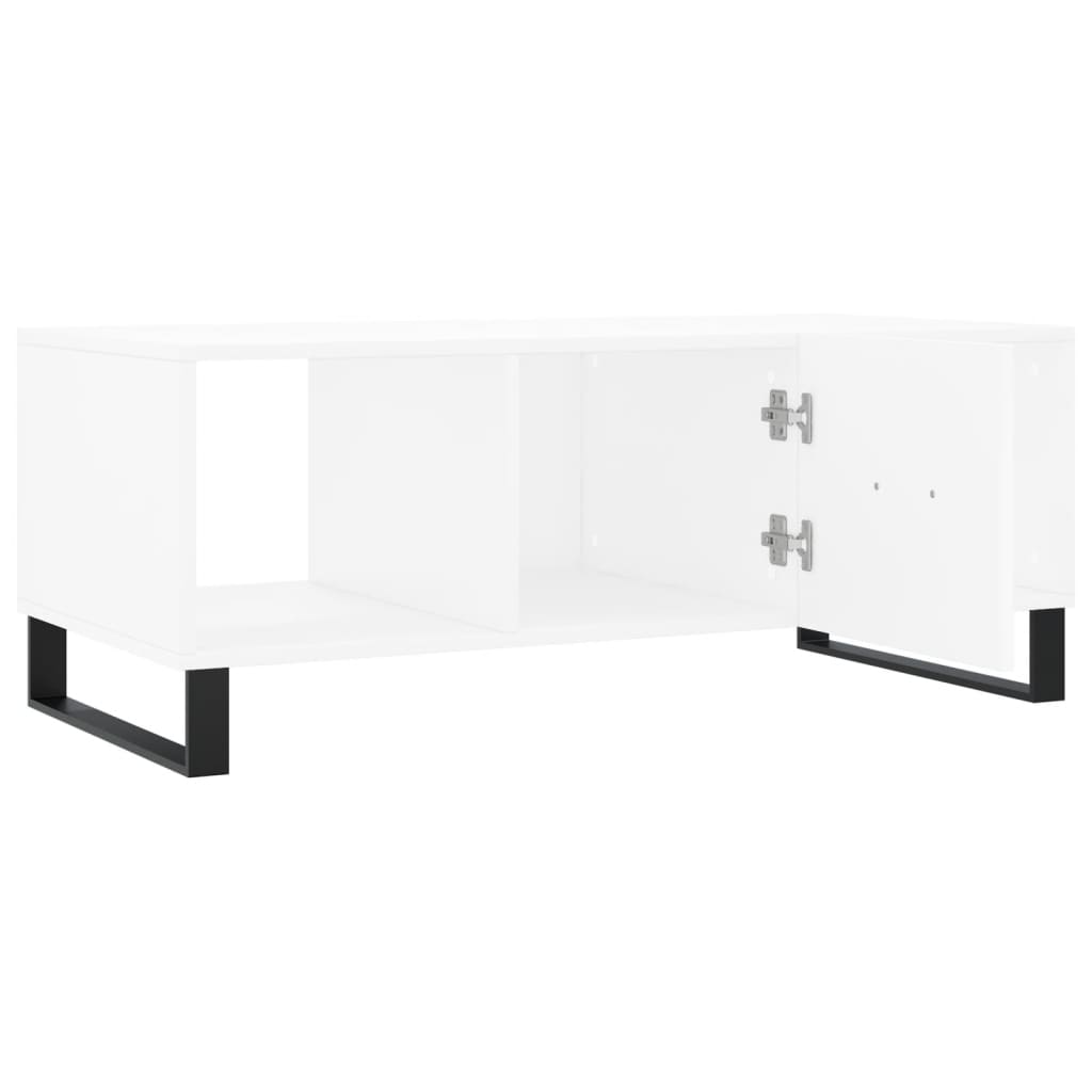 Tavolino da Salotto Bianco 102x50x40 cm in Legno Multistrato 829324