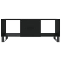 Tavolino da Salotto Nero 102x50x40 cm in Legno Multistrato 829325