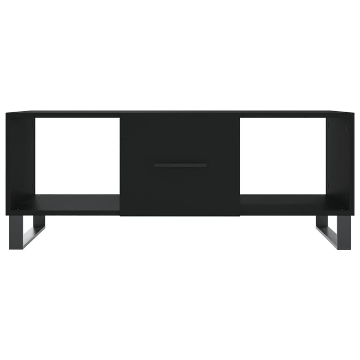 Tavolino da Salotto Nero 102x50x40 cm in Legno Multistrato 829325