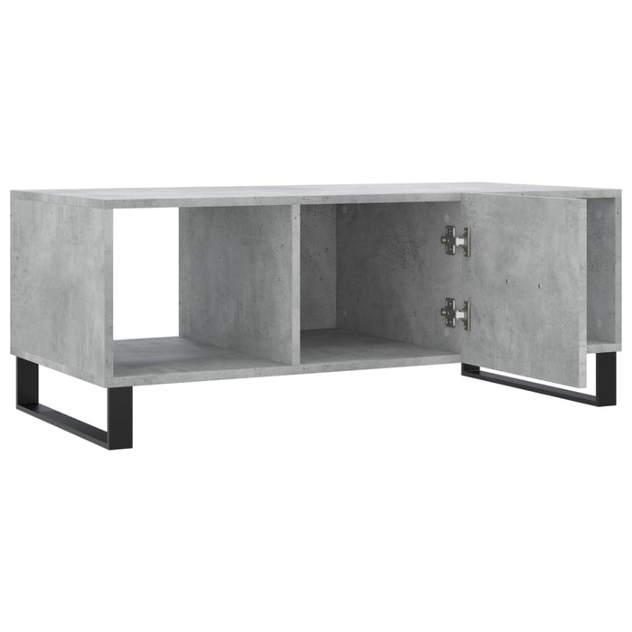 Tavolino Salotto Grigio Cemento 102x50x40 cm Legno Multistrato 829328